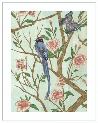 Vista 8 de Amanti Art Lienzo decorativo para pared enmarcado de 24 x 20 pulgadas, delicada Chinoiserie I de Melissa Wang, arte de pared de animales, decoración