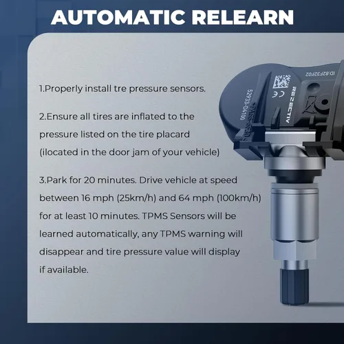 Vista 9 de RENECTIV Sensor TPMS, sensor de monitoreo de presión de neumáticos de 433 MHz apto para Kia Hyundai Replace#52933-D4100 52933-D9100 (4 piezas)