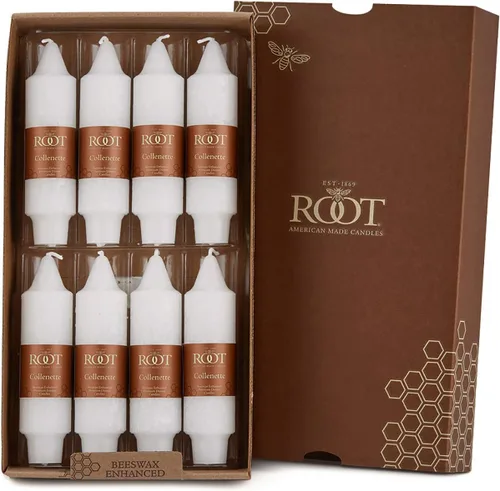 Vista 7 de Root Candles 59572 Timberline Collenette - Velas de cena sin perfume de 5 pulgadas, 8 unidades, oliva oscuro