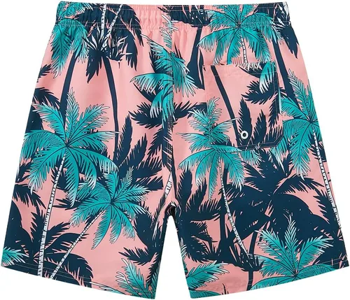 Vista 2 de WavingSpark - Short de baño divertido con forro de malla, de secado rápido para hombre
