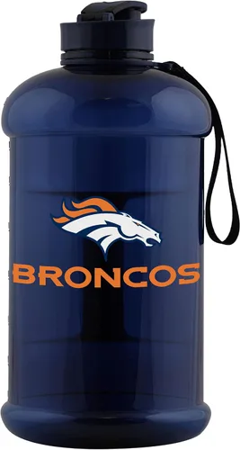 Vista 29 de FOCO Logotipo del equipo de la NFL Botella de agua deportiva grande de plástico transparente de 2L