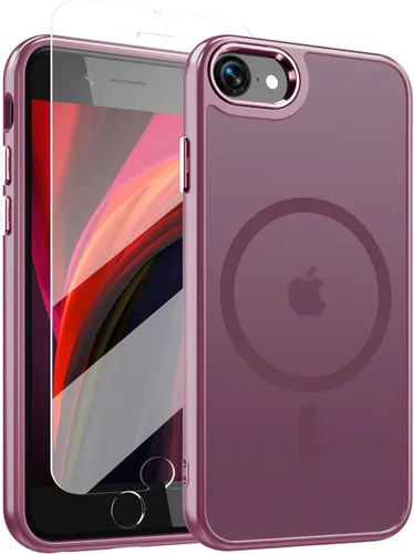 Vista 107 de WRJ Funda magnética mate para iPhone Air de 6.5 pulgadas, [compatible con Magsafe] [protección contra caídas de grado militar], delgada Negro