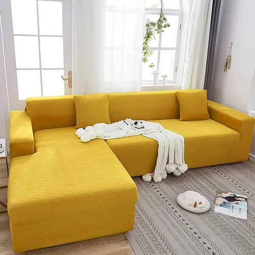 Vista 18 de Konsilsa Funda de sofá modular de alta elasticidad, fundas de sofá lavables de jacquard suave con parte inferior elástica, protector de muebles