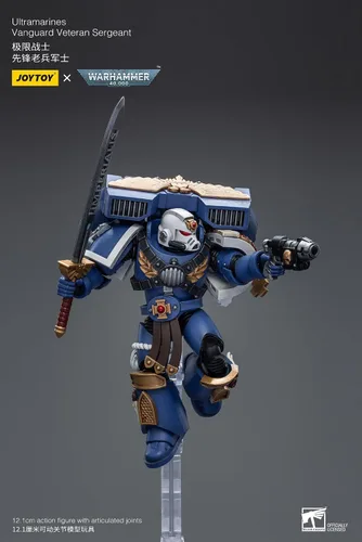 Vista 5 de Warhammer 40K: Ultramarines Vanguard Veteran Sergeant Figura de acción a escala 1:18