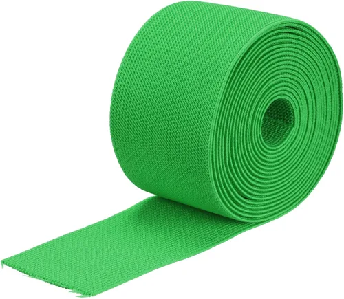 Vista 19 de MECCANIXITY Banda elástica ancha de sarga de doble cara de 3 pulgadas, plana de 2 yardas, banda elástica tejida de punto, correa elástica pesada