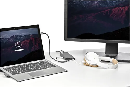 Vista 8 de StarTech.com Adaptador multipuerto USB C – Mini base de viaje USB-C con HDMI 4K o VGA de 1080p – 3 concentradores USB 3.0, SD, GbE, audio, 100 W PD