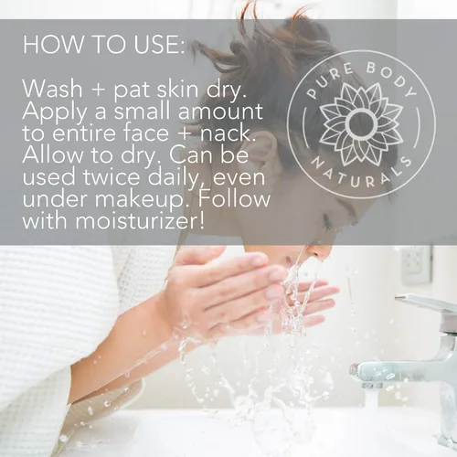 Vista 5 de Pure Body Naturals, suero de niacinamida con vitamina B3, 1 onza líquida, crema súper hidratante para una cara y cuerpo de aspecto más joven, loción