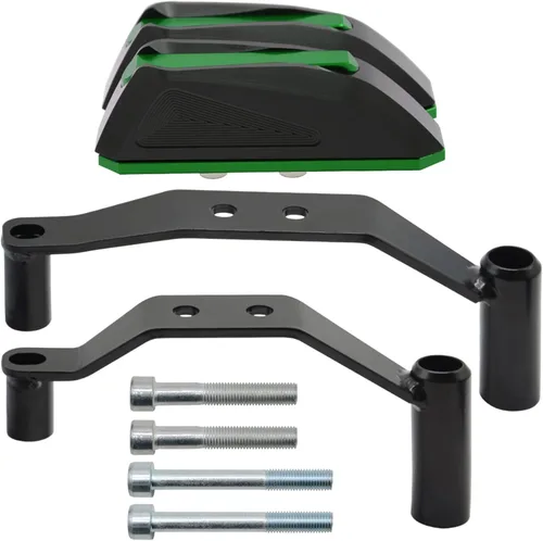 Vista 4 de Z900 Motocicletas Protección contra Caídas Marco Crash Pads Marco Protector de Marco deslizante Protector Compatible con Z900 Z 900 2017-2025 Verde