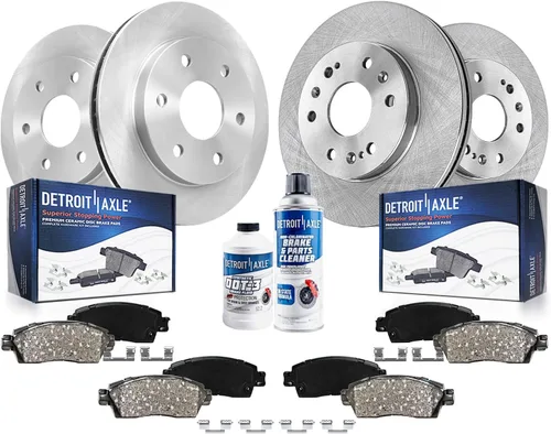 Vista 28 de Detroit Axle - Kit de frenos para 2005-2010 Scion TC Rotores de freno de disco delantero y trasero pastillas de freno de cerámica con hardware 2006
