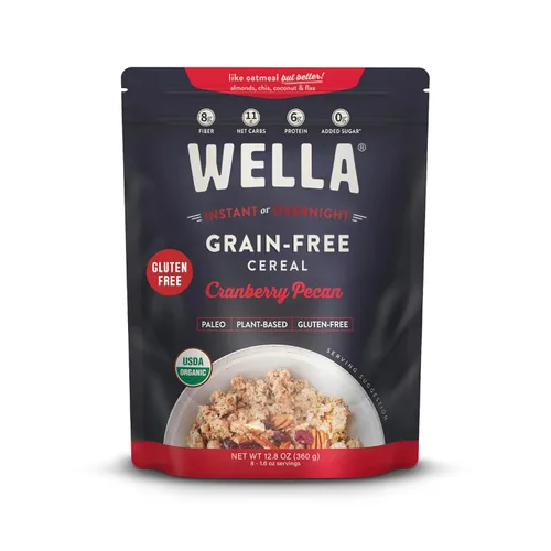 Vista 14 de Wella Cereal Avena Alternativa, Cereal Caliente para el Desayuno Libre de Gluten, Sin Granos Paleo Orgánico Vegano Alto en Proteínas Superalimento a