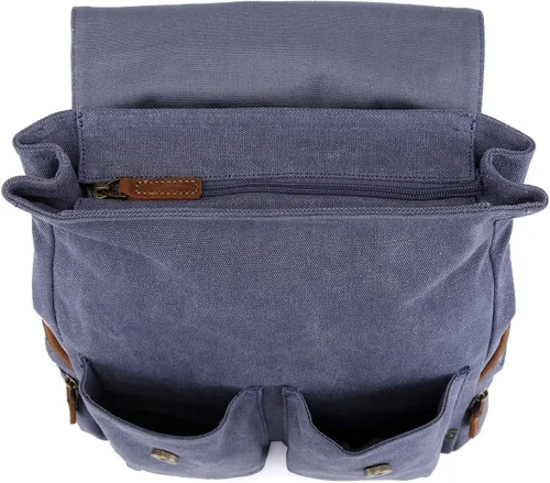 Vista 8 de TSD Brand Atona - Mochila de lona, Azul mezclilla, Tamaño único
