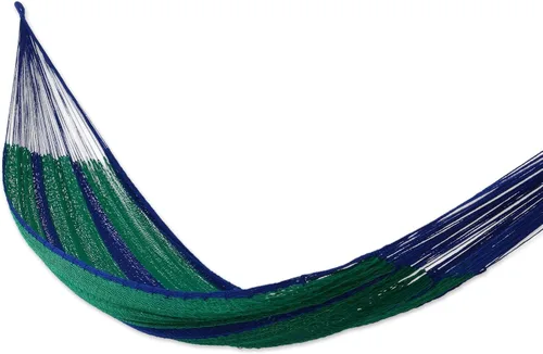 Vista 5 de NOVICA - Hamaca artesanal hecha a mano con filigrana de cobre, color marrón mexicano