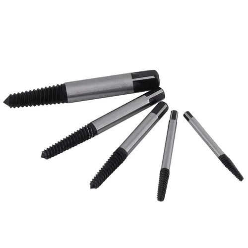Vista 4 de Juego de 5 extractores de tornillos rotos, extractor de pernos, juego de extractor de tornillos, broca dañada y tornillos de sujeción, herramienta