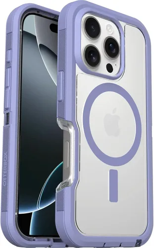Vista 6 de OtterBox Defender XT MagSafe - Funda para iPhone 16 Pro, transparente/negro