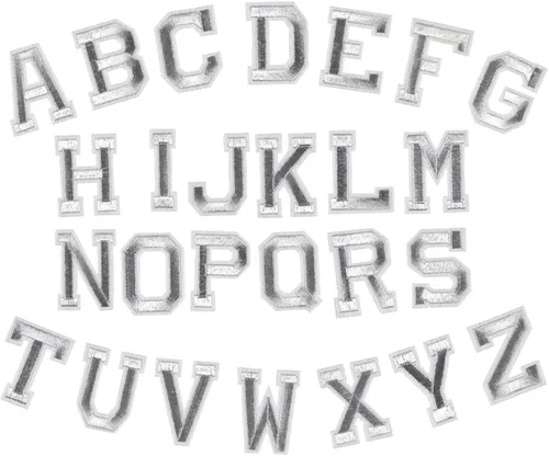 Vista 16 de Locomo - Parche para planchar con letras individuales del alfabeto, parche bordado de la A a la Z, insignia de nombre, adorno de apliques