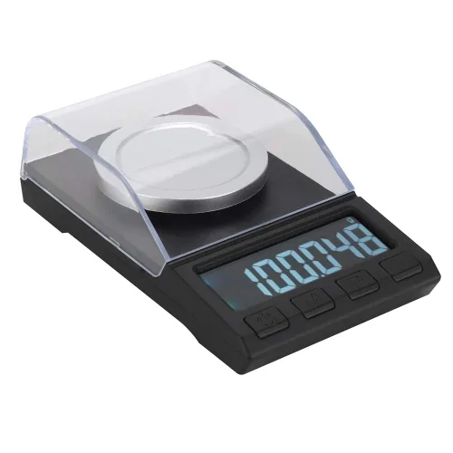 Vista 6 de Báscula digital de joyería, 3.53 oz/0.001 G LCD, mini báscula electrónica de joyería en quilates, equilibrio de laboratorio, oro, plata, diamante
