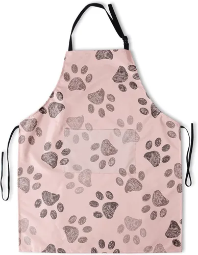 Vista 13 de Kawani Delantal adulto con bolsillos, delantal de cocina de chef Negro Floral