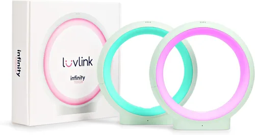 Vista 20 de LuvLink Infinity Voice v2 Send Sounds & Color - Lámpara de amistad galardonada (juego de dos, blanco)