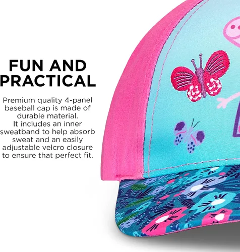 Vista 4 de Hasbro Gorra de béisbol para niñas, Peppa Pig ajustable, para niños de 2 a 4 años