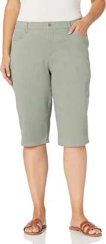 Vista 4 de Gloria Vanderbilt Pantalón corto Amanda Skimmer Petite para mujer Topo