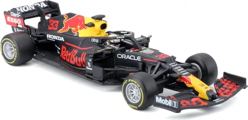 Vista 4 de Bburago RedBull Racing RB16B Verstappen #33 Fórmula 1 2021 Colección de coches escala 1:43