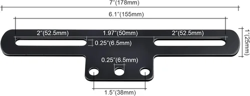 Vista 2 de Soporte para placa de matrícula, soporte de luz Dannisly para matrícula, universal para remolques, camiones, automóviles, negro