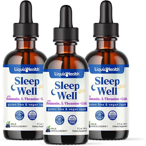 Vista 7 de LIQUIDHEALTH Sleep Well Natural Sleep Aid - Gotas de melatonina – Mejor sueño y estado de ánimo, relaja y calma la mente, duerme más rápido