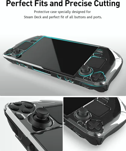 Vista 2 de ZAONOOL - Funda protectora para plataforma de vapor con protector de pantalla HD funda rígida transparente de policarbonato para consola