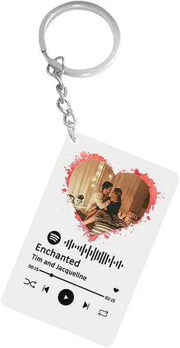 Vista 9 de Spotify - Llavero personalizado con código de música con código de Spotify Negro