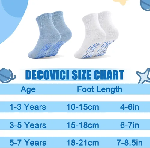 Vista 6 de Calcetines antideslizantes con agarres para niños y niñas, 12/24 pares de 1 a 7 años