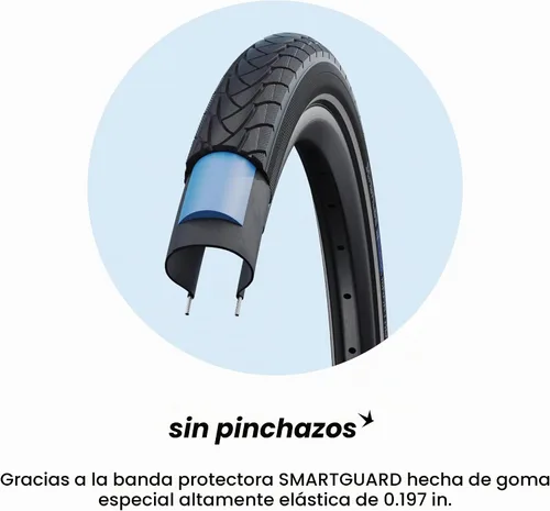 Vista 5 de Schwalbe Neumático de bicicleta Marathon 28 pulgadas – 28 x 1.00 – 25-622