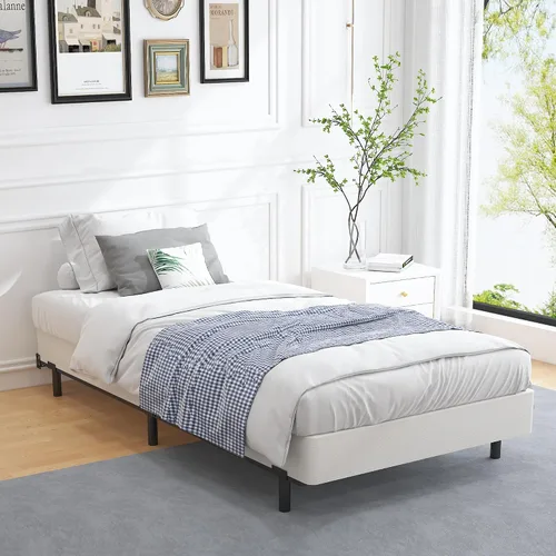 Vista 7 de ALDRICH Somier de Perfil Bajo Tamaño Twin, Somier de Metal Resistente de 3 Pulgadas para Cama Twin, Base de Colchón Antideslizante/Sin Ruido/Fácil