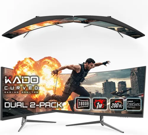 Vista 9 de Kado 2-Pack 24.5" 165Hz 1ms 1920x1080 Pantalla plana FHD Monitor de computadora