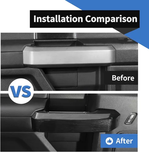 Vista 2 de Voodonala para F-150 2015-2020 Cubiertas de manija interior para puerta de Ford F150 2015-2020 Compatible con Ford F150 F250 F350