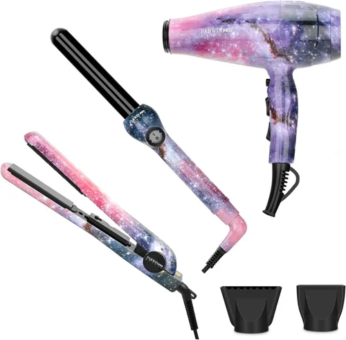 Vista 8 de 3 en 1 1875W secador de pelo alisador rizador, juego de peinado PARWIN PRO BEAUTY para el cabello, regalo de San Valentín, secador de pelo iónico