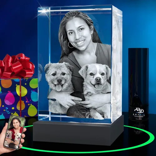 Vista 16 de ArtPix 3D Foto de cristal, regalos personalizados de Navidad para mujeres, esposa, ella, él, hombres, marido, abuela, gran regalo personalizado