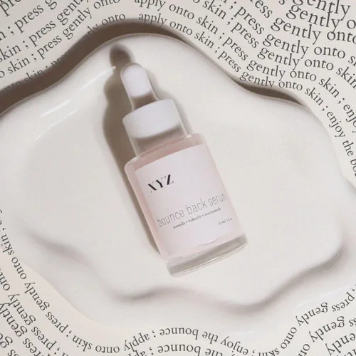 Vista 6 de Suero facial Bounce Back con Bakuchiol alternativo al retinol – Calma, hidrata e ilumina la piel con Bakuchiol, hongo tremella y niacinamida – 1 fl