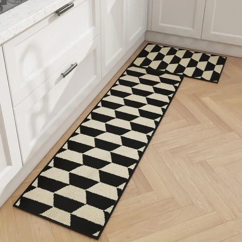 Vista 14 de GIB - Juego de alfombras de cocina y tapetes para piso, set de 2, alfombras antideslizantes/antideslizamiento para cocina, alfombras