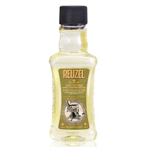 Vista 2 de Reuzel Champú de árbol de té 3 en 1, limpia el cabello y el cuerpo, 33.81 onzas Jabón vegano 3 en 1 para cabello, cuero cabelludo y cuerpo