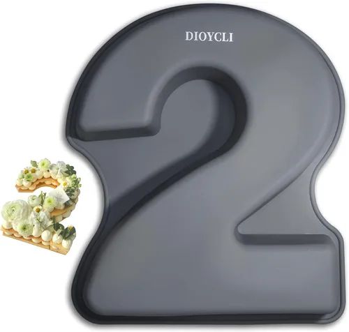 Vista 9 de Dioycli - Moldes de silicona para tartas número 0, 10 pulgadas 3D DIY Mold, Easy Release & Nonstick, BPA-free, Heat Resistant from -40°F to 446°F
