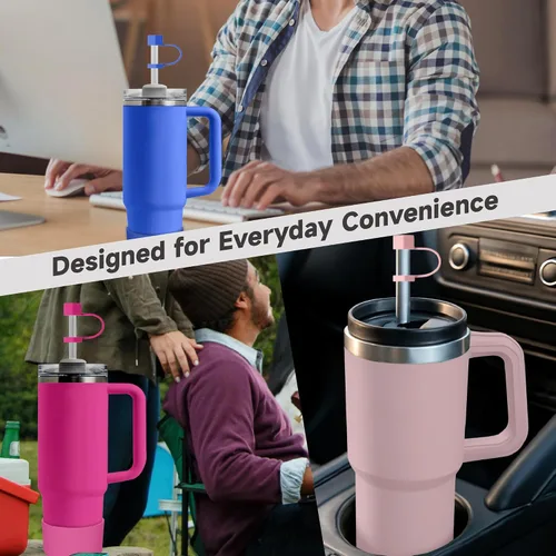 Vista 6 de Stanley - Juego de 8 botas para vasos de 30 y 40 onzas, cubierta de popote de 0.394 in (0.4 pulgadas) para tazas, protector de base antideslizante