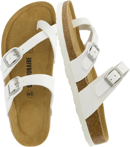 Vista 22 de CUSHIONAIRE Luna - Sandalias con plantilla de corcho para mujer con correas Negro