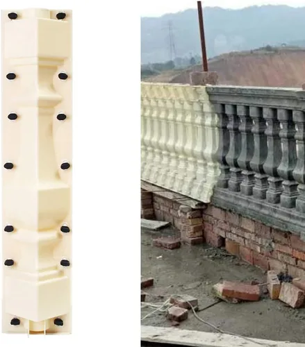 Vista 4 de 2 piezas de 27 "moldes de hormigón de columna de yeso de cemento de fundición de barandilla moldes de barandilla molde romano (forma de jarrón)