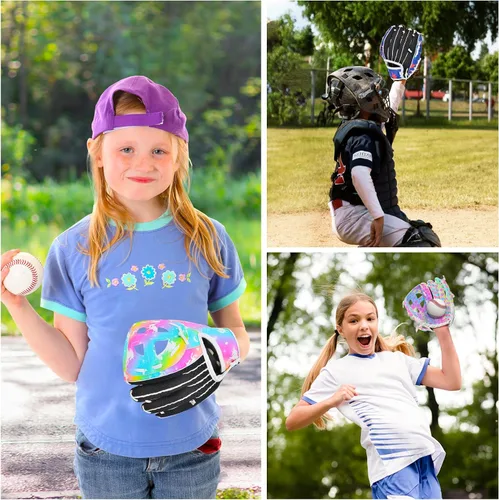 Vista 7 de Guante de béisbol para niños, guantes de sóftbol, guantes de béisbol y sóftbol para niños y niñas, guante de pelota para entrenamiento y juego