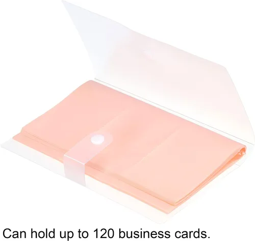 Vista 3 de PATIKIL Portatarjetas de visita, 1 paquete de carpeta portátil de plástico para tarjetas, libro organizador de tarjetas de nombre para mujeres