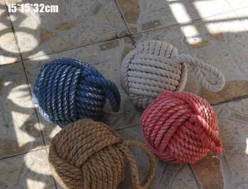 Vista 7 de Tope de puerta náutico Sailor Rope Knot Door Stopper, Ventana Cuña Producto Decorativo Cuña Puerta Cuña Marina Mediterránea Regalo Tope de puerta