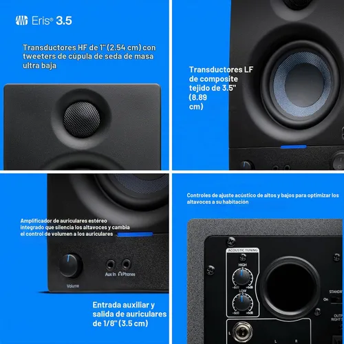 Vista 4 de PreSonus Monitores de estudio con alimentación Eris 3.5, par — 3.5" Activo