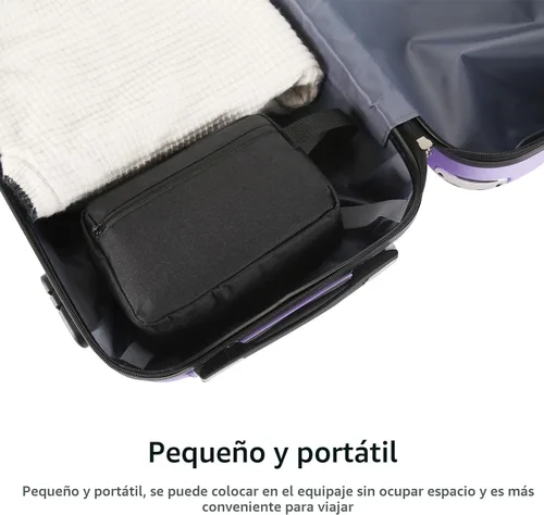 Vista 6 de Icramsy Neceser de viaje para mujeres y hombres, bolsa de cosméticos colgante, accesorios de viaje para mujeres y hombres, Negro, Moderno