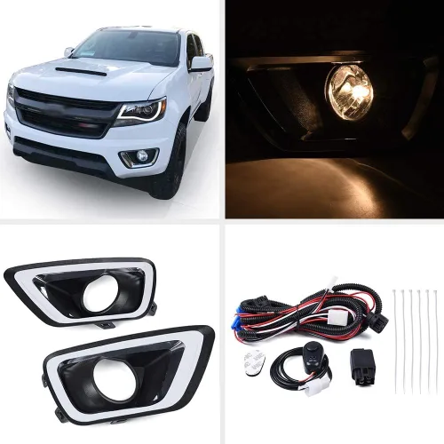 Vista 9 de Kit de luces antiniebla PIT66, compatible con Chevy Colorado 15-19 Lente Transparente
