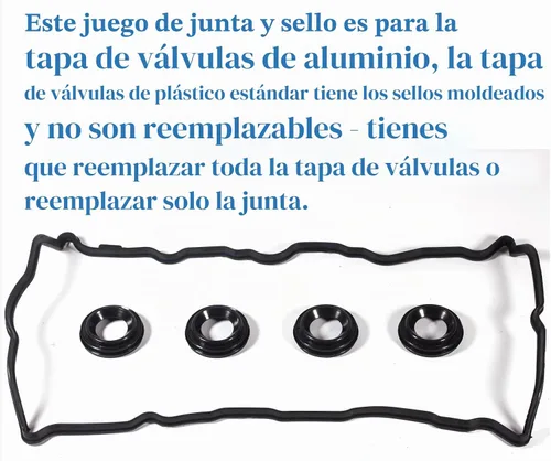 Vista 4 de VS50777R solo para aluminio Nissan Altima 2.5 junta de tapa de válvula con 4 sellos de chispa, código de motor Rogue Sentra 2.5L QR25DE 2007 2008